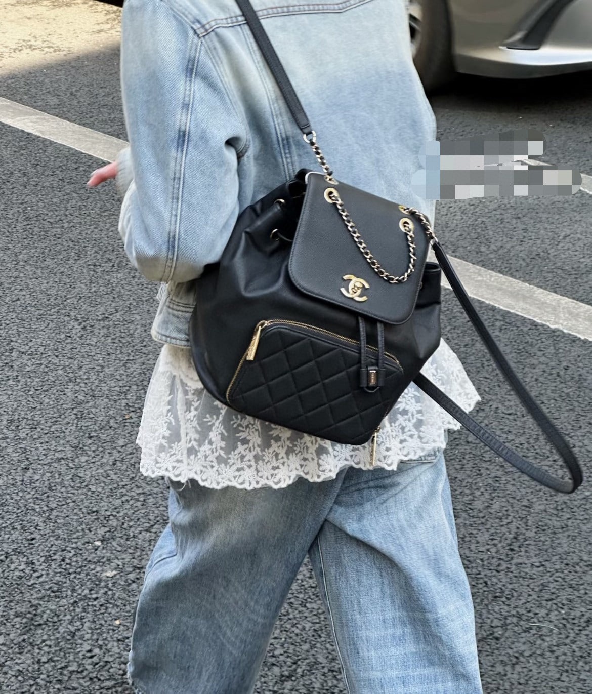 샤넬 캐비어  백팩