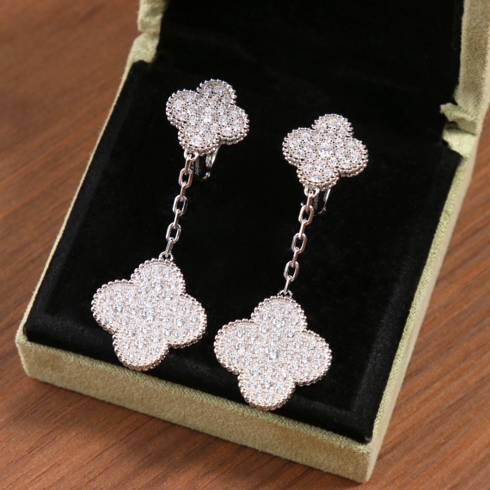 반*리프 & Arpel* 3모티브 매직 알함브라 이어링 귀걸이