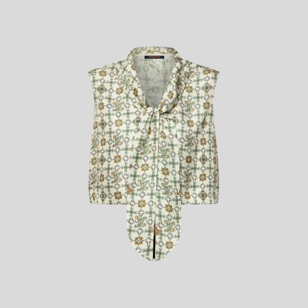 루이비통 크롭드 누보 라발리에르 블라우스