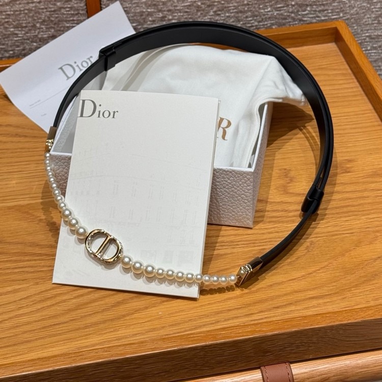 디올 2025 CD 30 몽테인 진주 펄 벨트