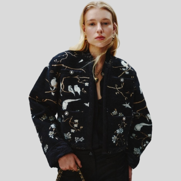 샤넬 버드 자수 자켓