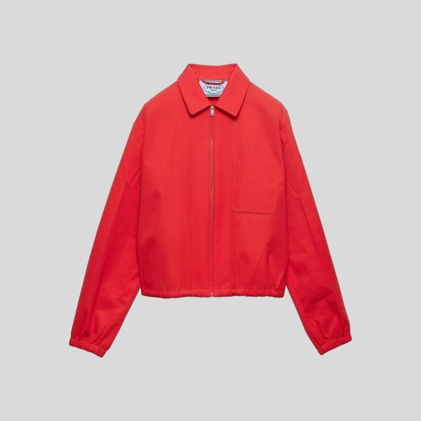 프라다 코튼 가바딘 지프 셔츠 재킷