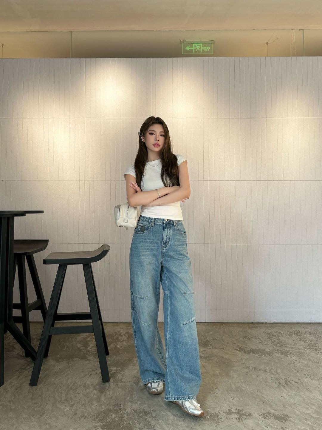 로*베 26 신상 패치 자수 청바지