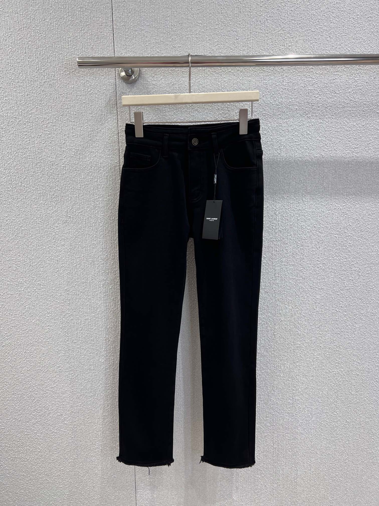 입*로랑 신상 레터링 자수 스판 데님 팬츠