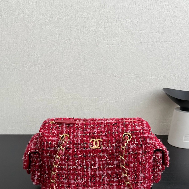 샤넬 트웨이드 볼링백