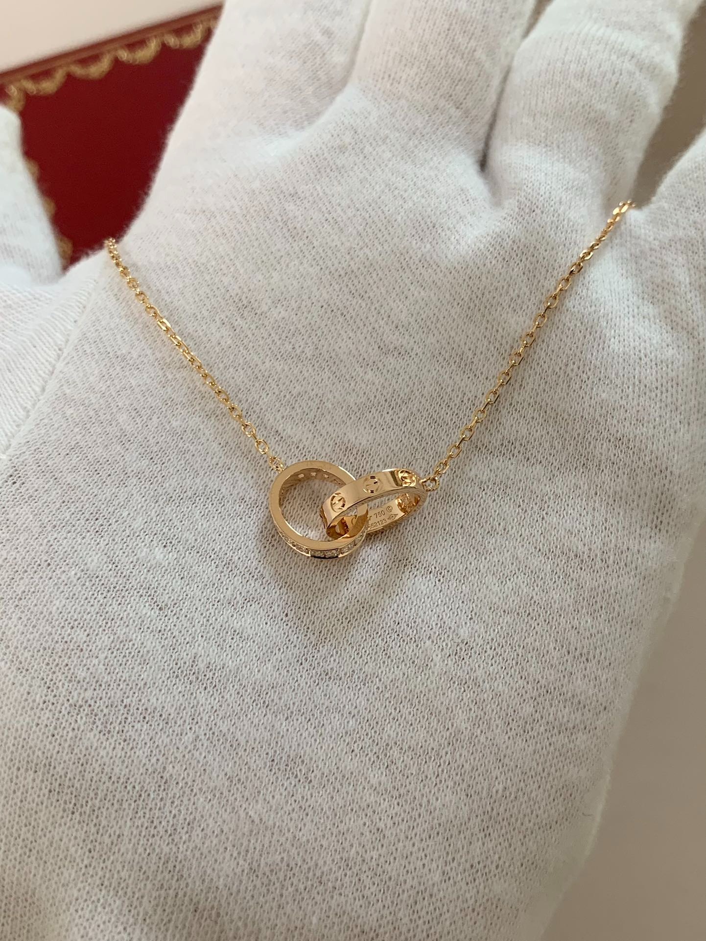 까*띠에 큐빅 투링 목걸이