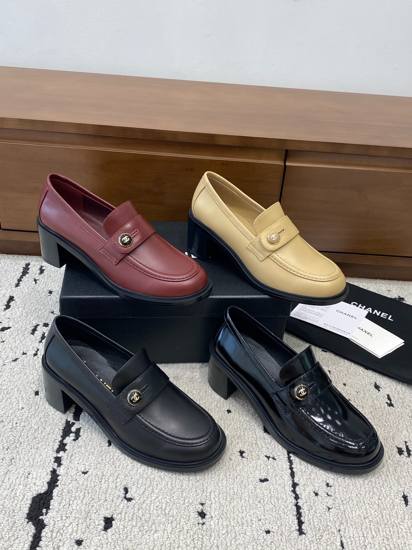 샤* 25 신상 더블 c버클 로퍼 통굽