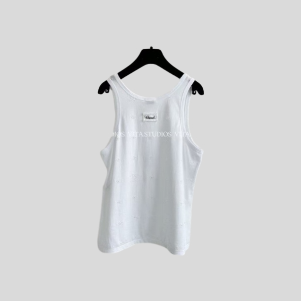 샤넬 슬리브리스 탑