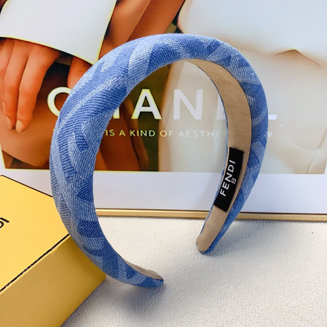 펜* 데님 로고 머리띠