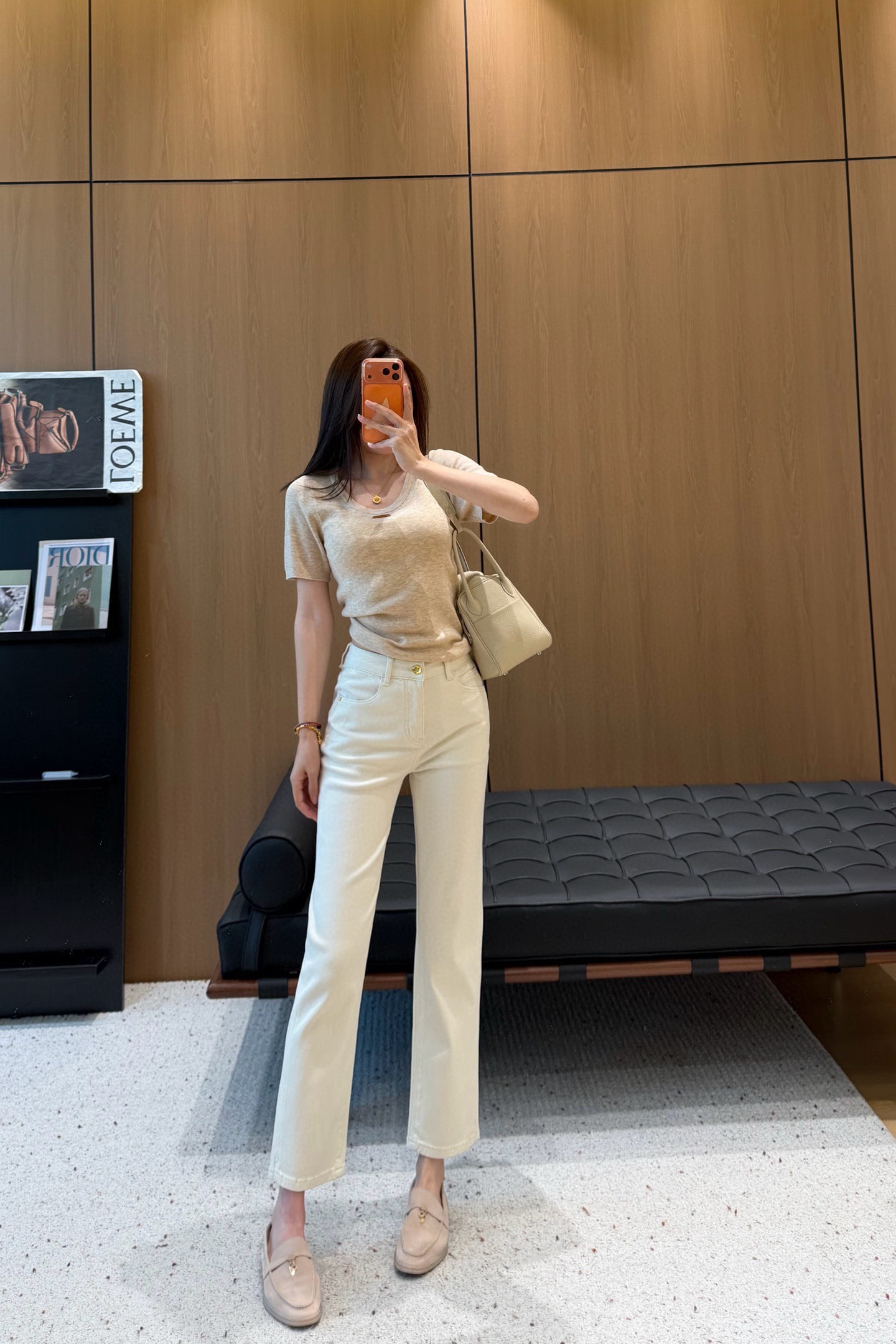 셀*느 신상 밑단 트임 하이웨스트 데님 바지