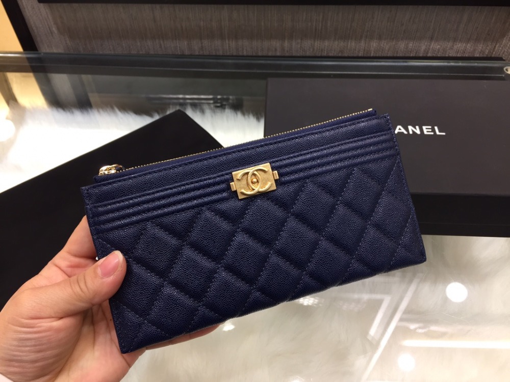 샤* 보이샤넬 지퍼 장지갑 