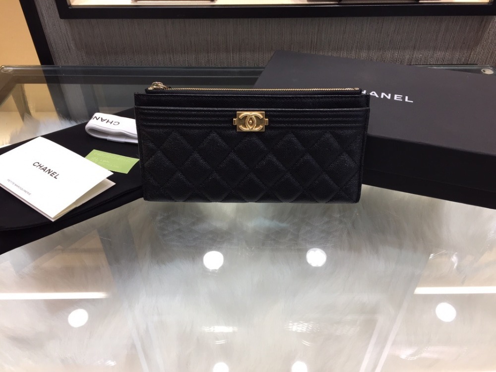 샤* 보이샤넬 지퍼 장지갑 