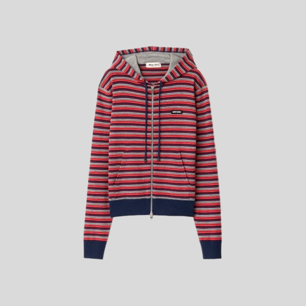 미우미우 울 후디 재킷