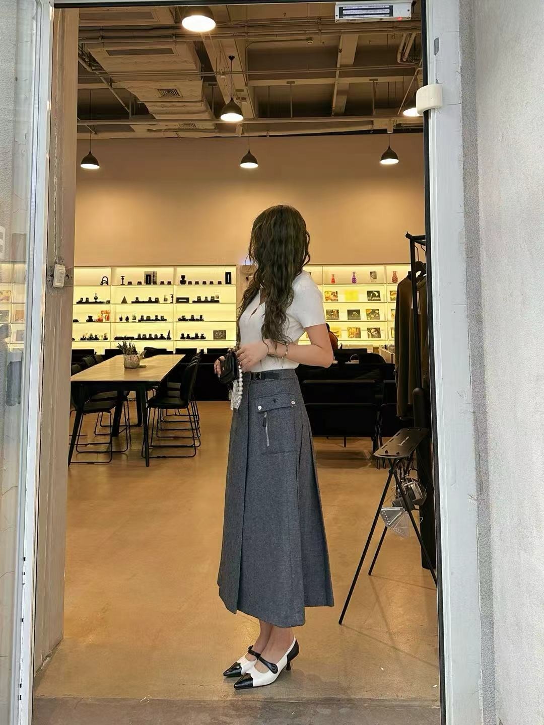 디*5 신상 버클 플리츠 스커트