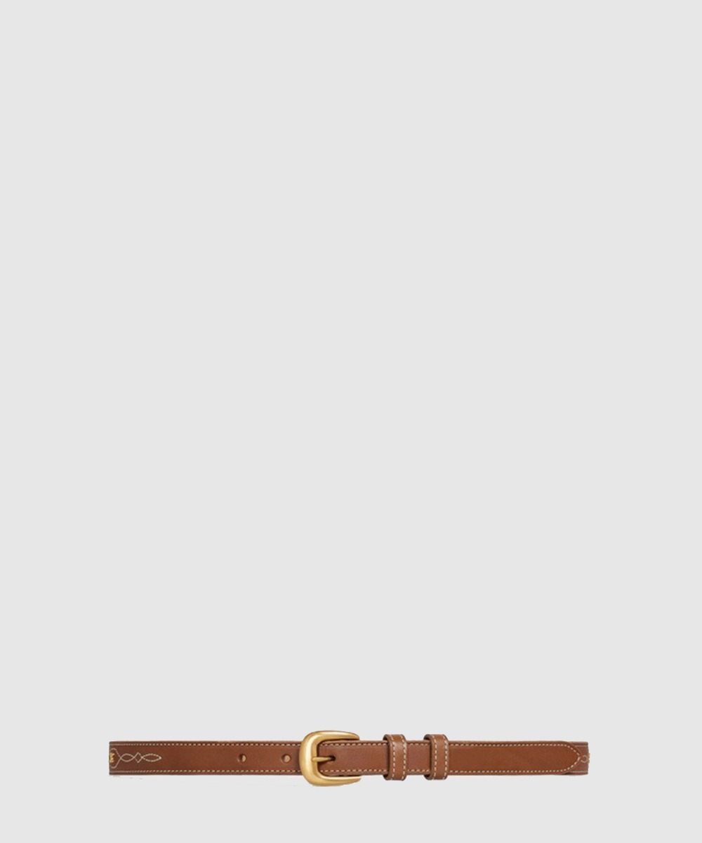 셀린느 빈티지 카프스킨 자수 웨스턴 벨트 45BBO3