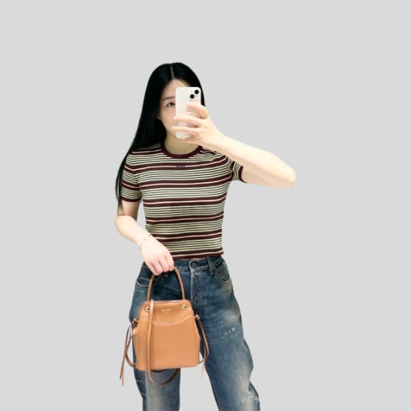 프라다 스트라이프 반팔 셔츠