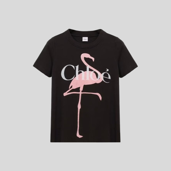 끌로에 코튼 저지 베이비 핏 로고 티셔츠