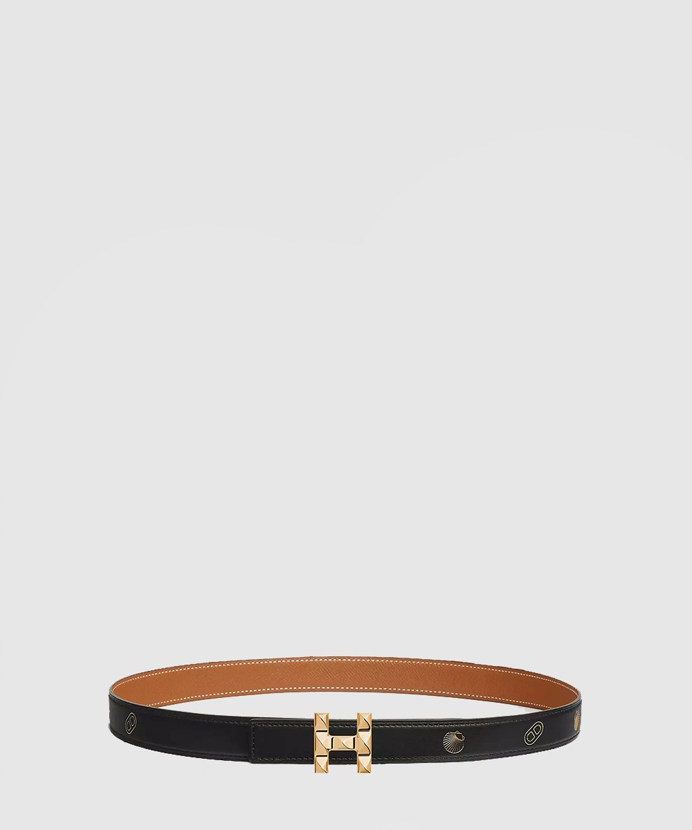 에르메스 H Infini 벨트 버클 Hermes sur Mer 리버서블 가죽 스트랩