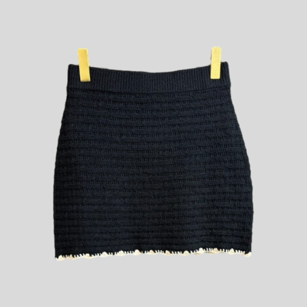 샤넬 레이스 니트 스커트