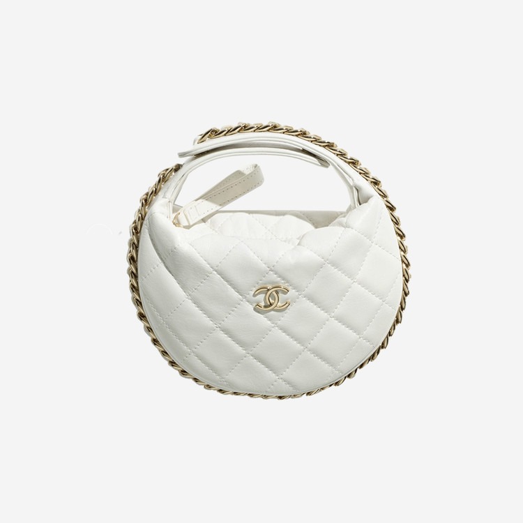 샤넬 23 파우치백 화이트 골드 