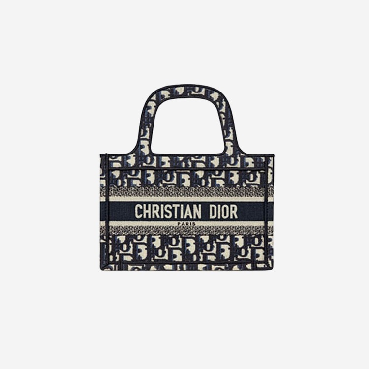 디올 블루 오블리크 북 토트백 미니 