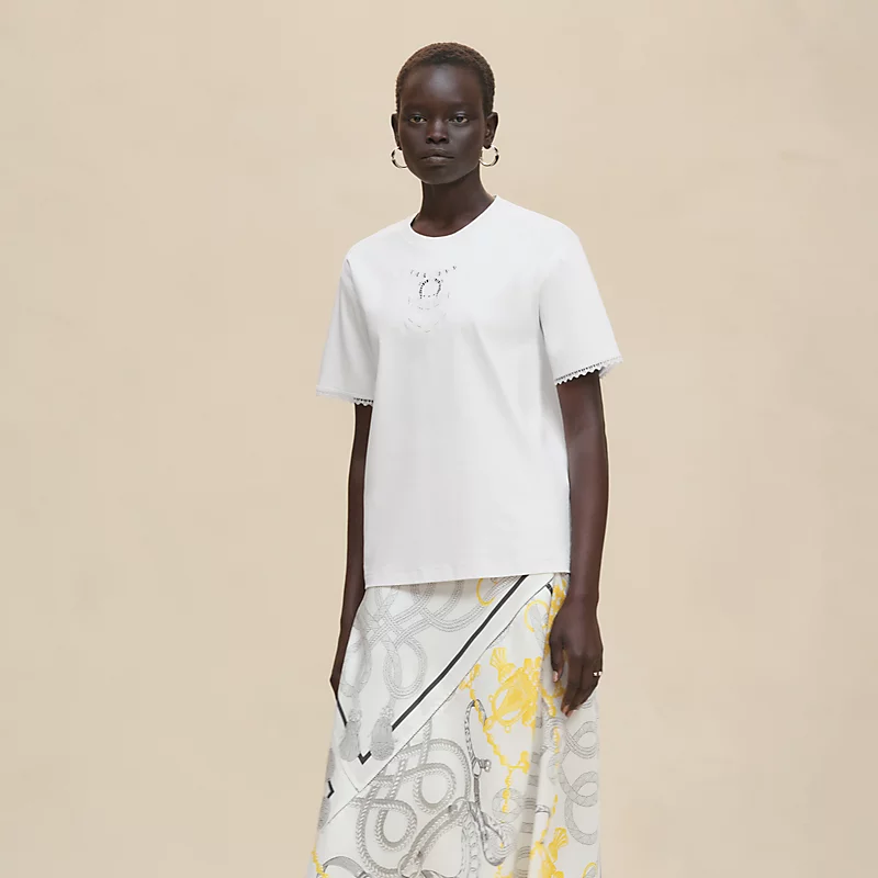 에르메스 자수 루즈핏 티셔츠