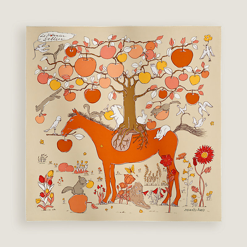 에르메스 르 뽀미에 쎄리에 스카프 90