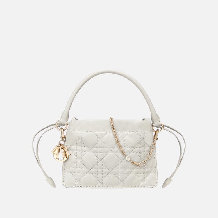 디올 레이디 미니 탑 핸들 드로우스트링 백