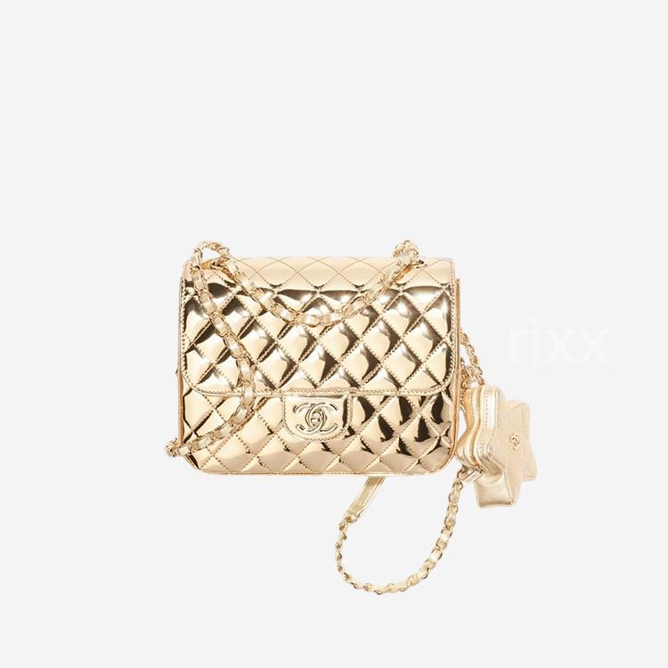 샤넬 플랩백 & 스타 코인 지갑 골드 