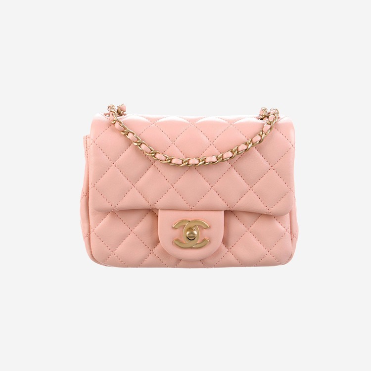 샤넬 쁘띠삭 플랩백 핑크 골드 