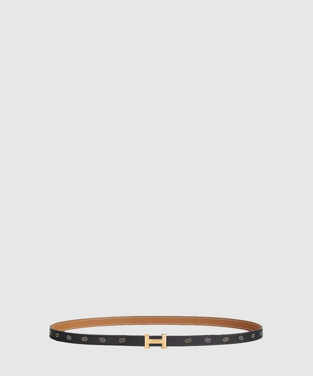 에르메스 밀론 H 버클 양면 가죽 밴드