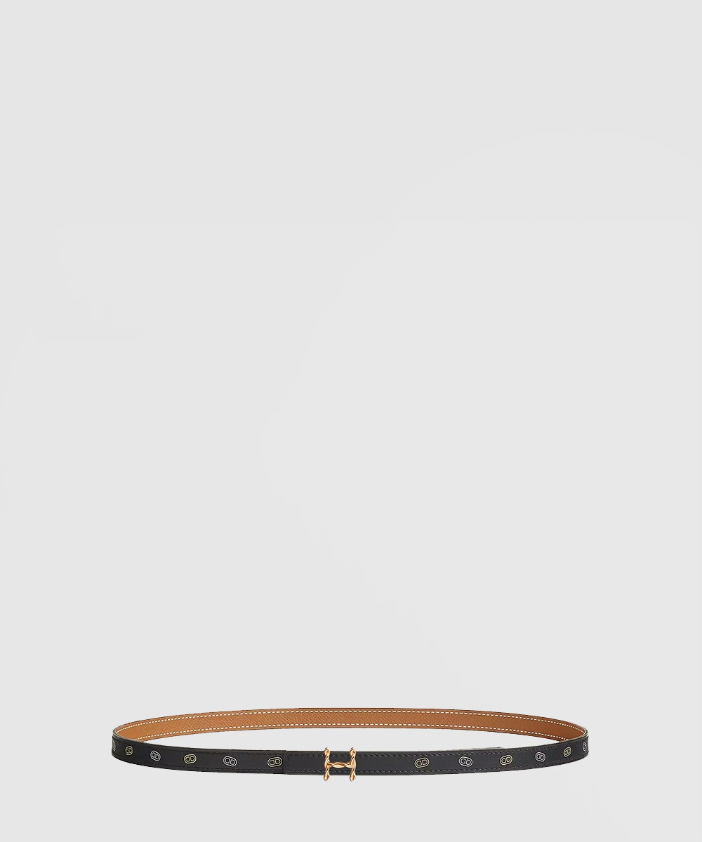 에르메스 H Torsade 벨트 버클 Hermes sur Mer 리버서블 가죽 스트랩