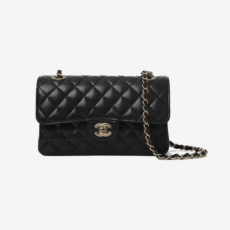 샤넬 클래식 캐비어 스몰 블랙 골드 / 실버 