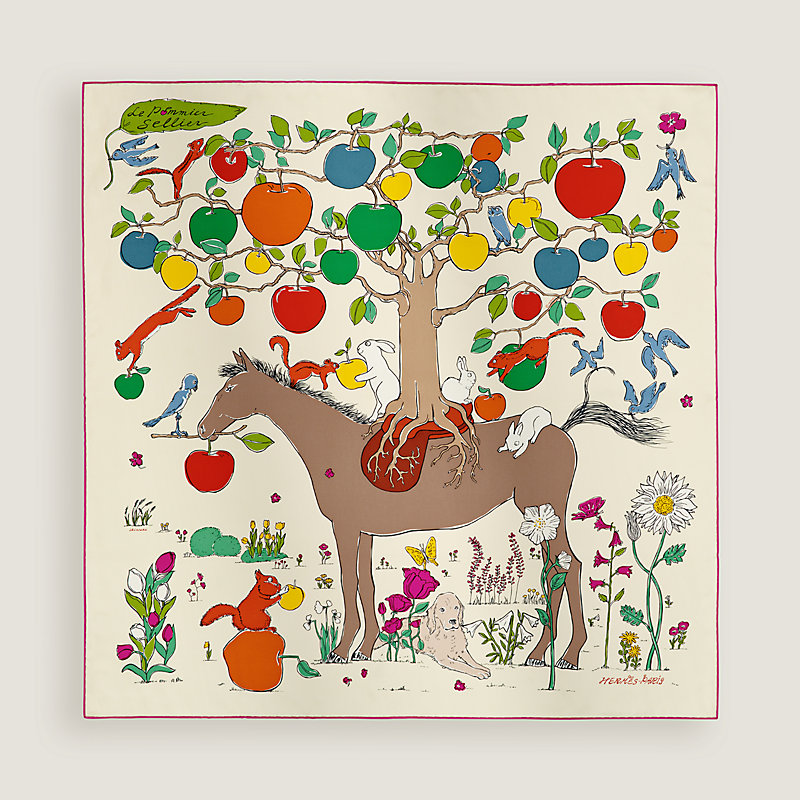 에르메스 르 뽀미에 쎄리에 스카프 90